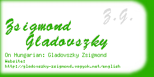 zsigmond gladovszky business card